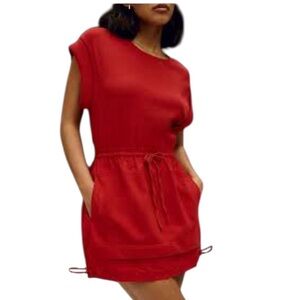 Daily Practice by Anthropologie Quilted Mini Dress Red Size XS EUC